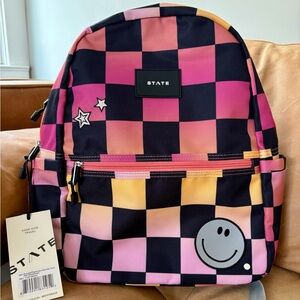 STATE Backpack Pink Checkerboard🎒
